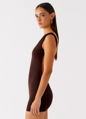 Radia Mini Dress - Chocolate