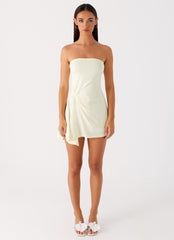 Sana Strapless Mini Dress - Yellow