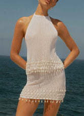 Scorpio Crochet Mini Skirt - Ivory