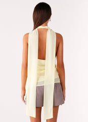 Solari Scarf Top - Yellow
