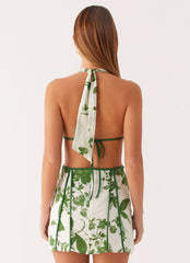 Sonnet Mini Dress - Verdant Bloom