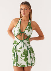 Sonnet Mini Dress - Verdant Bloom