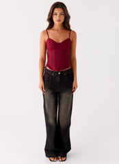 Tallie Corset Top - Red