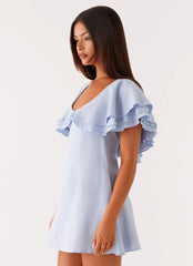 Taye Linen Mini Dress - Blue