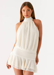 Willow Knit Mini Dress - Cream