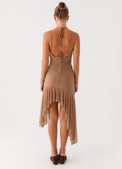 Bessie Midi Dress - Beige