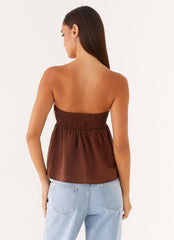 Cassie Tube Top - Chocolate