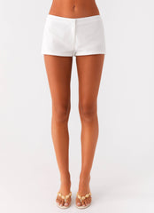 Coastline Mini Shorts - White