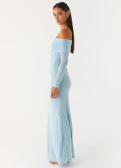 Cocoa Long Sleeve Maxi Dress - Blue