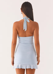 Colette Mini Dress - Pastel Blue