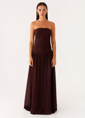 Covia Strapless Maxi Dress - Dark Chocolate