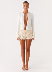 Crush Knit Top - White