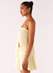 Delight Me Asymmetrical Top - Yellow