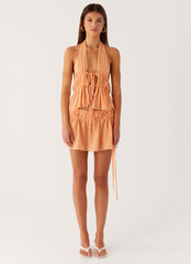 Dione Halter Top - Peach
