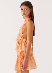 Dione Halter Top - Peach