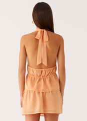 Dione Halter Top - Peach