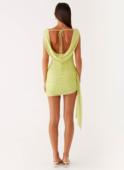 Good Fortune Mini Dress - Lime