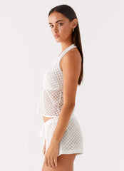 Imaan Halter Top - White