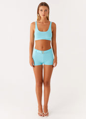 Judith Mini Shorts - Turquoise