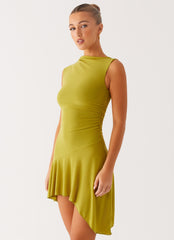 Lanai Mesh Mini Dress - Lime