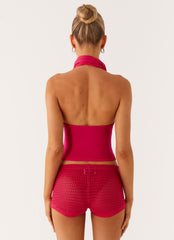 Lukella Chrochet Mini Short - Hot Pink