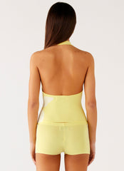 Nanea Knit Mini Shorts - Yellow