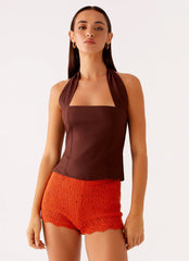 Oakley Low Rise Mini Shorts - Orange